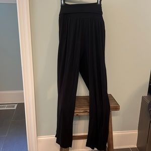 Athleta Studio Wide Leg Black pants, Sz L